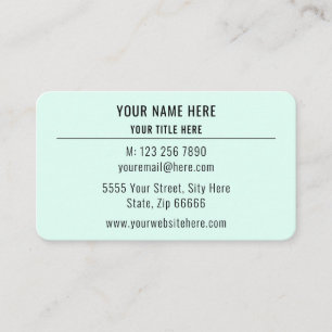 Aangepast Visitekaartje met Logo - Uw kleuren