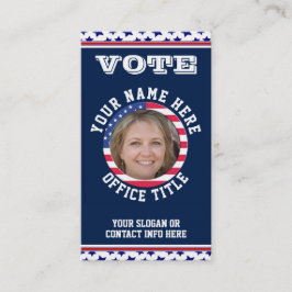 Aangepast Visitekaartje Sjabloon politieke campagn