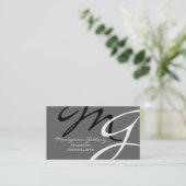 Aangepast Visitekaartje voor aangepaste monogram (Staand voorkant)