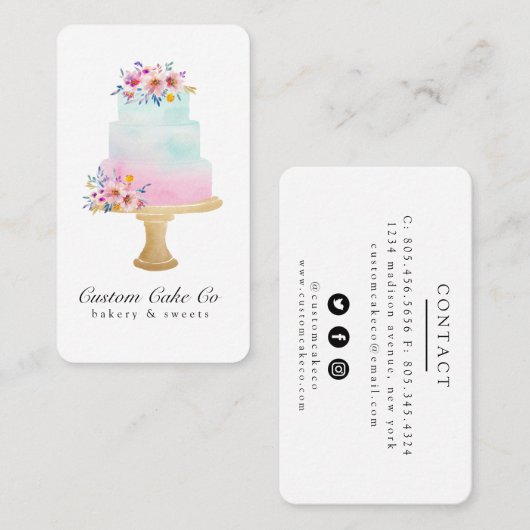 Aangepast Visitekaartje voor bakkerij (Voorkant / Achterkant)