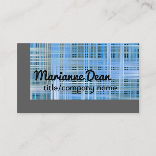 aangepast visitekaartje voor blauwe en grijze vlec (Voorkant)