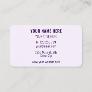 Aangepast Visitekaartje voor uw kleuren en lettert