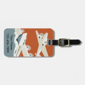 Aangepast vliegreizen bagagelabel (Voorkant horizontaal)