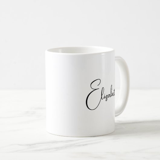 Aangepast Voeg hier Jouw naam toe Script Trendy Mo Koffiemok (Voorkant rechts)
