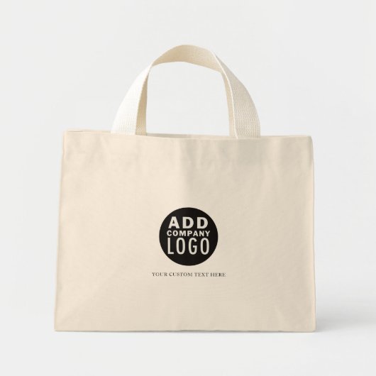 Aangepast Voeg je eigen Logo toe Mini Tote Bag (Voorkant)