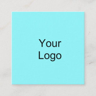 Aangepast, voeg Logo, Cyaan Blue toe. Vierkante Visitekaartje
