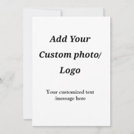Aangepast Voeg uw foto toe logo jouw tekst Custom  Kaart