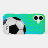 Aangepast voetbal iPhone 16 hoesje (Achterkant horizontaal)