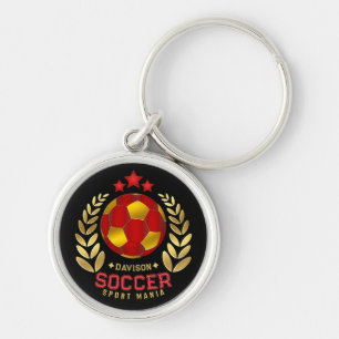 Aangepast Voetbal Logo Verjaardagscadeaus Sleutelhanger