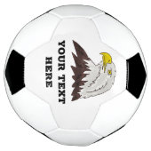 Aangepast voetbal met logo van grote kale adelaars (Gedraaid)