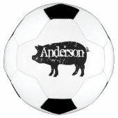 Aangepast voetbal met  zwart varken logo (Voorkant)