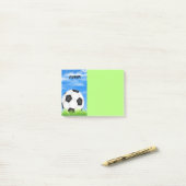 aangepast voetbal na notitie voor personaliseren post-it® notes (Op bureau)