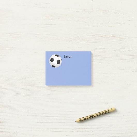aangepast voetbal na notitie voor personaliseren post-it® notes (Op bureau)
