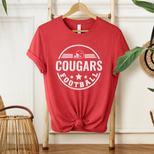 Aangepast voetbalteamlogo rood voor mama Tri-Blend shirt