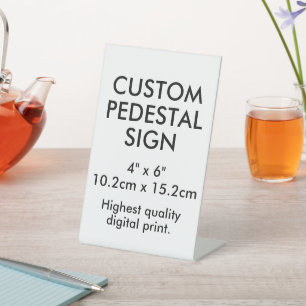 Aangepast voetstuk bord 4" x 6" Bureaubehoeften Reclamebord Met Voetstuk