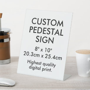 Aangepast voetstuk bord 8" x 10" Bureaustoelen Reclamebord Met Voetstuk