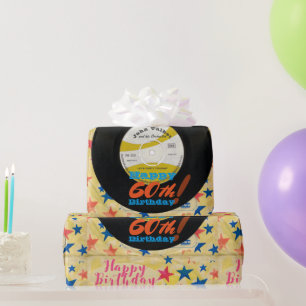 Aangepast vogelwandtapsysteem vinylrecord van 45 r cadeaupapier