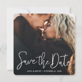 Aangepast volledig fotohuwelijk save the date (Voorkant)