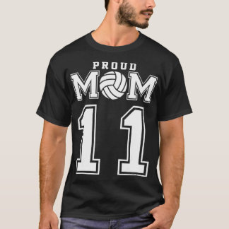 Aangepast Volleyball-nummer 11 op maat T-shirt