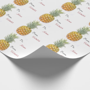 Aangepast voor ananas op en van naam cadeaupapier