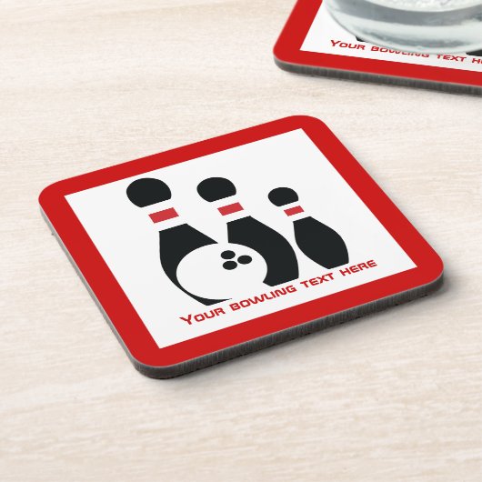 Aangepast voor Bowling ball en spelden Drankjes Onderzetter (Linkerzijde)