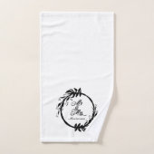 Aangepast voor de heer en mevrouw Elegant White en Bad Handdoek (Handdoek)