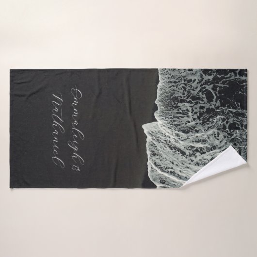 Aangepast voor extra zwart zand-band badhanddoek (Badhanddoek)