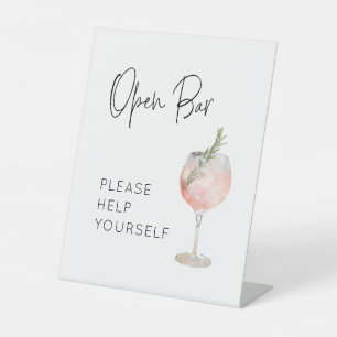 Aangepast voor Julie_Drinken Teken Reclamebord Met Voetstuk