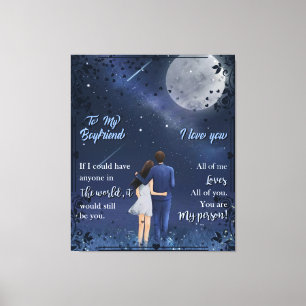 Aangepast voor mijn jongenVriend Blanket Canvas Afdruk