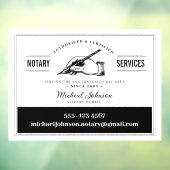 Aangepast voor Notarisservices Professional White Raamsticker (Vel 3)