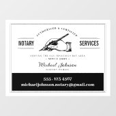 Aangepast voor Notarisservices Professional White Raamsticker (Vel)