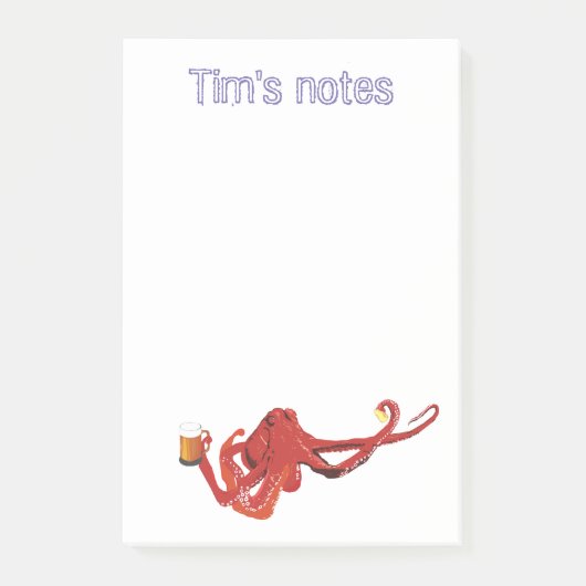 Aangepast voor octopus Beer Post-it® Notes (Voorkant)