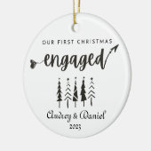 Aangepast voor onze eerste kerst keramisch ornament (Links)