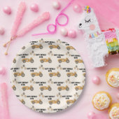 Aangepast voor rackauto op thuisdag papieren bordje (Feest)