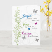 Aangepast voor SBTF 2018-Hope Courage Kaart (Gele Bloem)