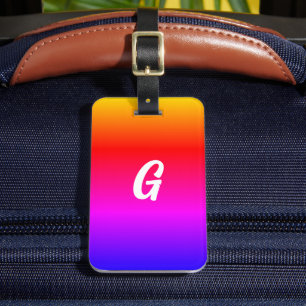 Aangepast voor uw Letter-Bagagelabel regenboogkleu Bagagelabel