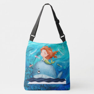 Aangepast voor zeebaars en walvis crossbody tas