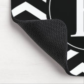 Aangepast voor zwarte en witte Chevron Muismat (Hoek)