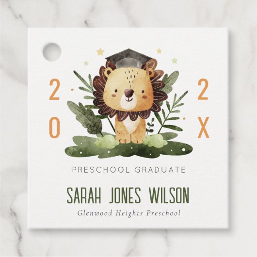 Aangepast voorschoolse Afstuderen voor het spoelen Bedankjes Labels (Voorkant)