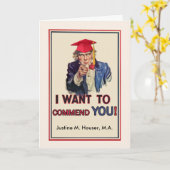 Aangepast voorzijde, Gefeliciteerd met Afstuderen Kaart (Gele Bloem)