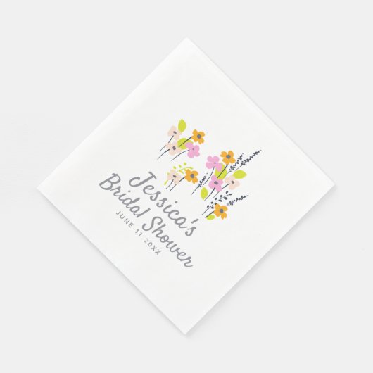 Aangepast Vrijgezellenfeest Rustieke Tuin Wildflow Servet (Hoek)