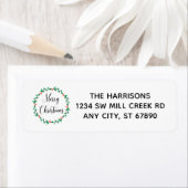 Aangepast vrolijk kerst retour adres etiket (Insitu)