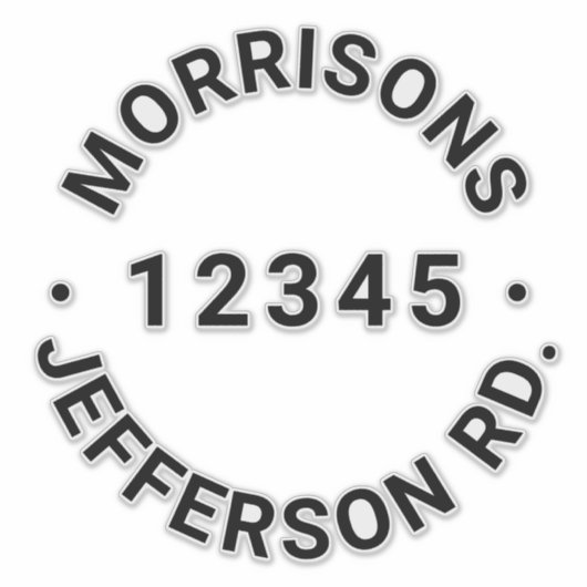 Aangepast vuilnisafval recyclingafval Adres nummer Sticker (Voorkant)