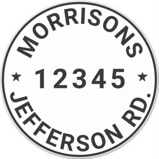 Aangepast vuilnisafval recyclingafval Adres nummer Sticker (Voorkant)