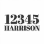 Aangepast vuilnisafval recyclingafval Adres nummer Sticker (Voorkant)