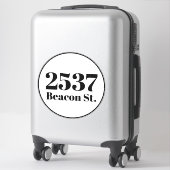 Aangepast vuilnisafval recyclingafval Adres nummer Sticker (Koffer)