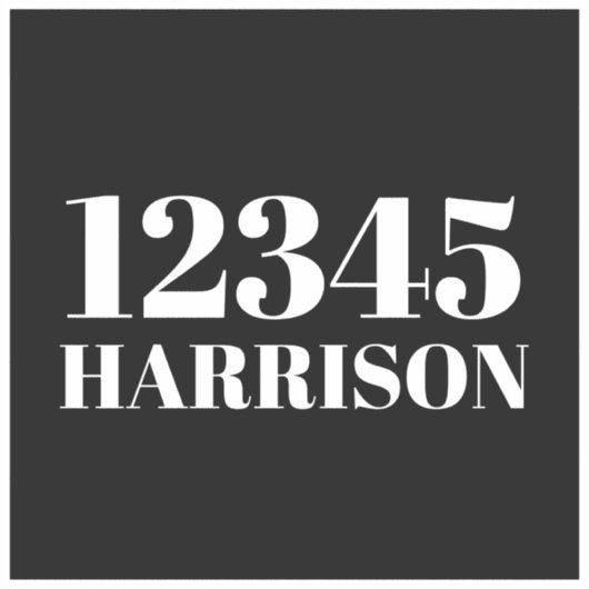 Aangepast vuilnisafval recyclingafval Adres nummer Sticker (Voorkant)