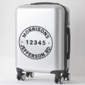 Aangepast vuilnisafval recyclingafval Adres nummer Sticker (Koffer)