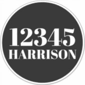 Aangepast vuilnisafval recyclingafval Adres nummer Sticker (Voorkant)