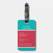 Aangepast Waarschuwings-ICOE-kaartje voor voedsela Bagagelabel (Achterkant verticaal)